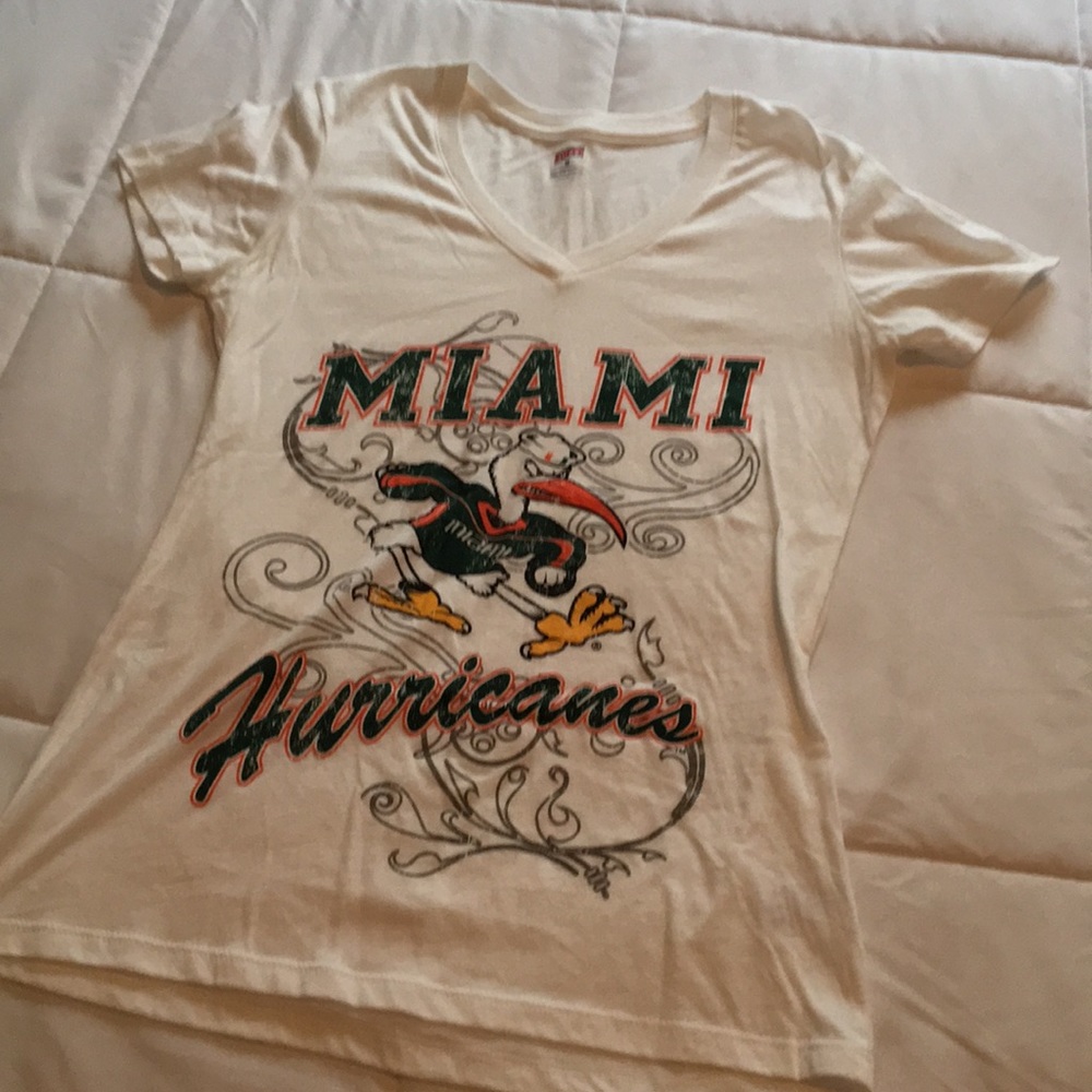 Soffe Miami Hurricanes T-Shirt White Medium